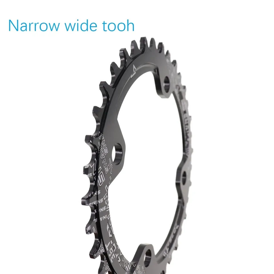 Snail 104BCD Round Narrow Wide Chainring Mountain Bike Single Speed Crankset Tooth Plate Parts 104 BCD 32t 34t 36t 38t 40t 42t