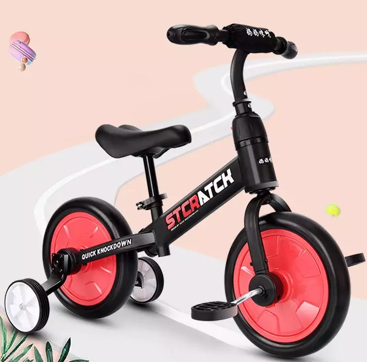 Hot selling  4 in 1 Multifunction  kids mini tricycle balance bike toy bike for baby children