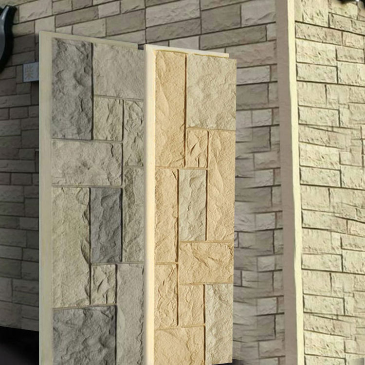 Home Exterior Wall Panels 3d Wall Panel Pvc Faux Polyurethane Artificial Stone Artificial Stacked Stone Panel Decoration Supplie