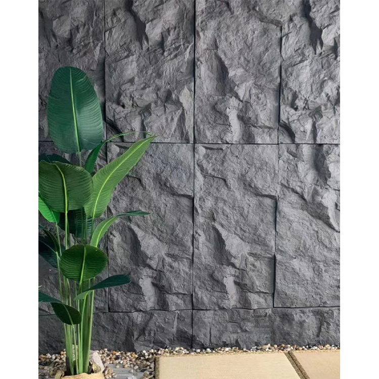 Hot Sale 3d Texture Stone For Exterior Artistic Pu Stone Cladding Faux Stone Wall Panel In The Usa