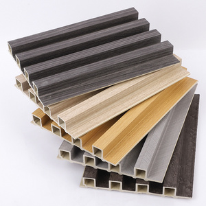 Fashionable Style Half Covered Wpc Interior Fluted Wall Panels Wood Plastic Material Pvc Louver Panel For Office