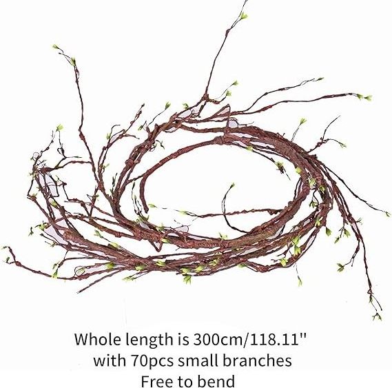 GM 300cm Big Artificial Trees Plastic Branches twig Tree Branch Rattan Kudo Artificial Flowers Vines