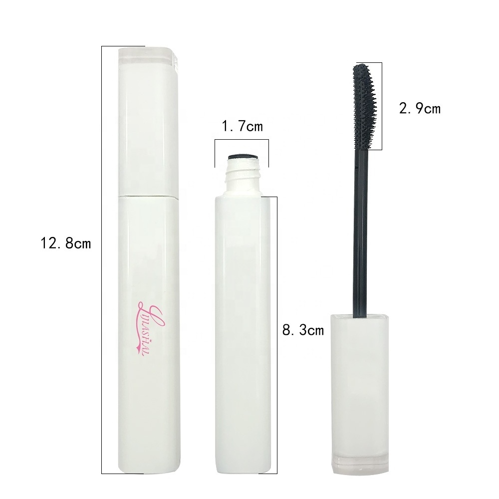 2024 Mascara private label make up white mascara tube waterproof rotating eyelash facial mascara