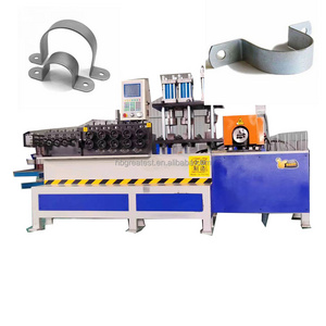 Automatic 2d 3d cnc steel saddle clamp pipe clamp bending making machine