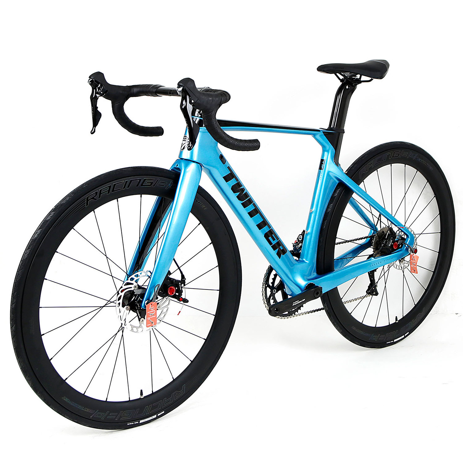 Twitter road bike 700c 50mm carbon wheels thru axle disc brake 24 speed carbon frame road bike