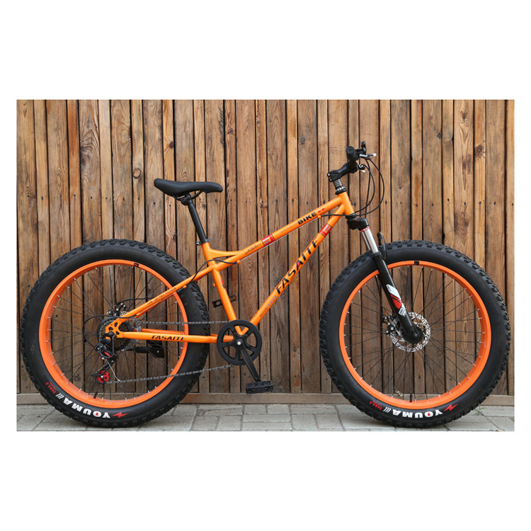 Wholesale Cheap Price  26'' *4.0 tire 21 24 27 Speed fat Portable Double Disc Brake Bicycle Bike Mountain fat bike