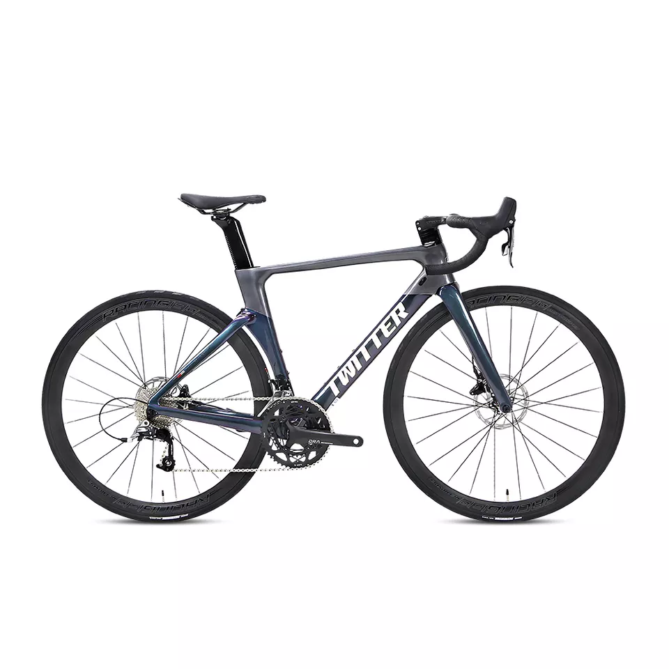 Twitter AURORA Disc road bicycle superlight 22Speed racing carbon road bike with disk brake and Integrated Handlebar