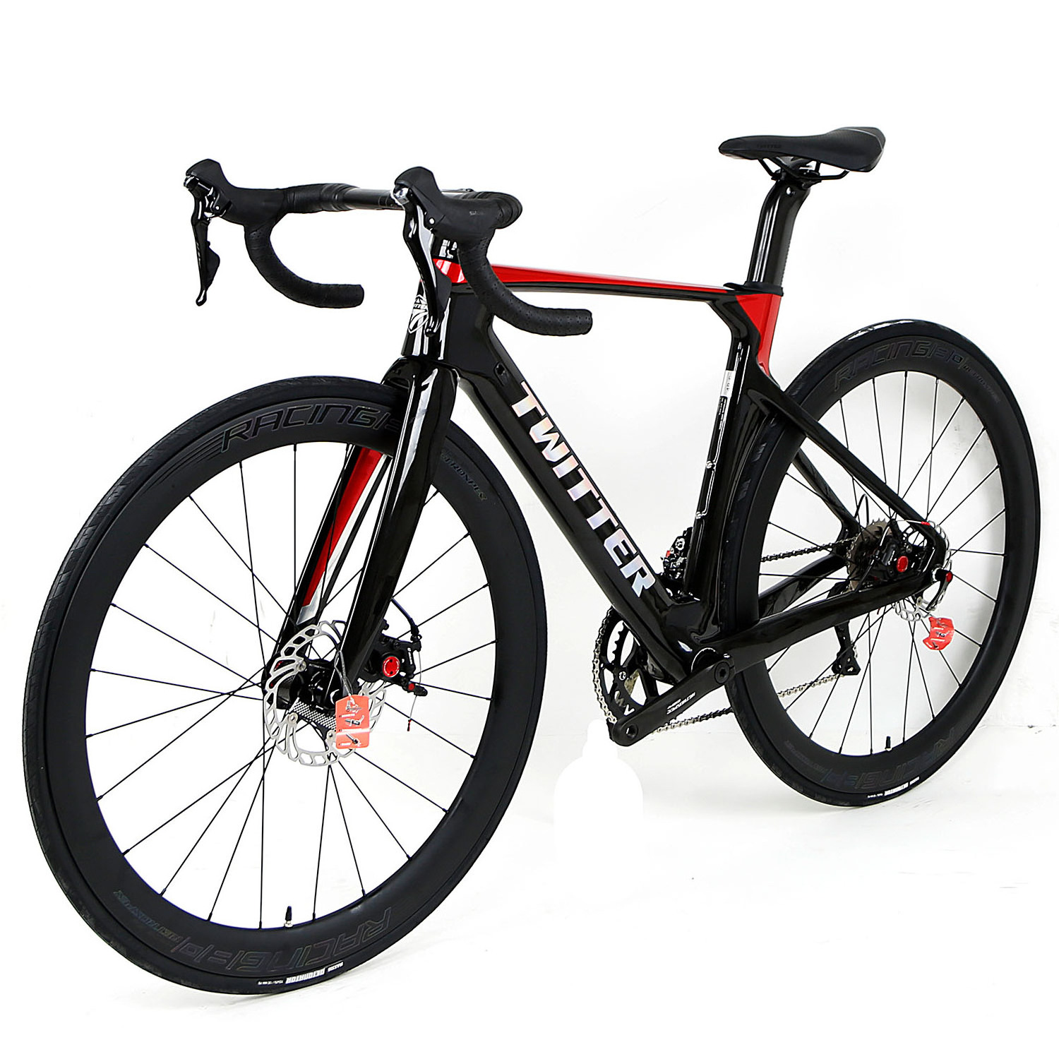 Twitter road bike 700c 50mm carbon wheels thru axle disc brake 24 speed carbon frame road bike