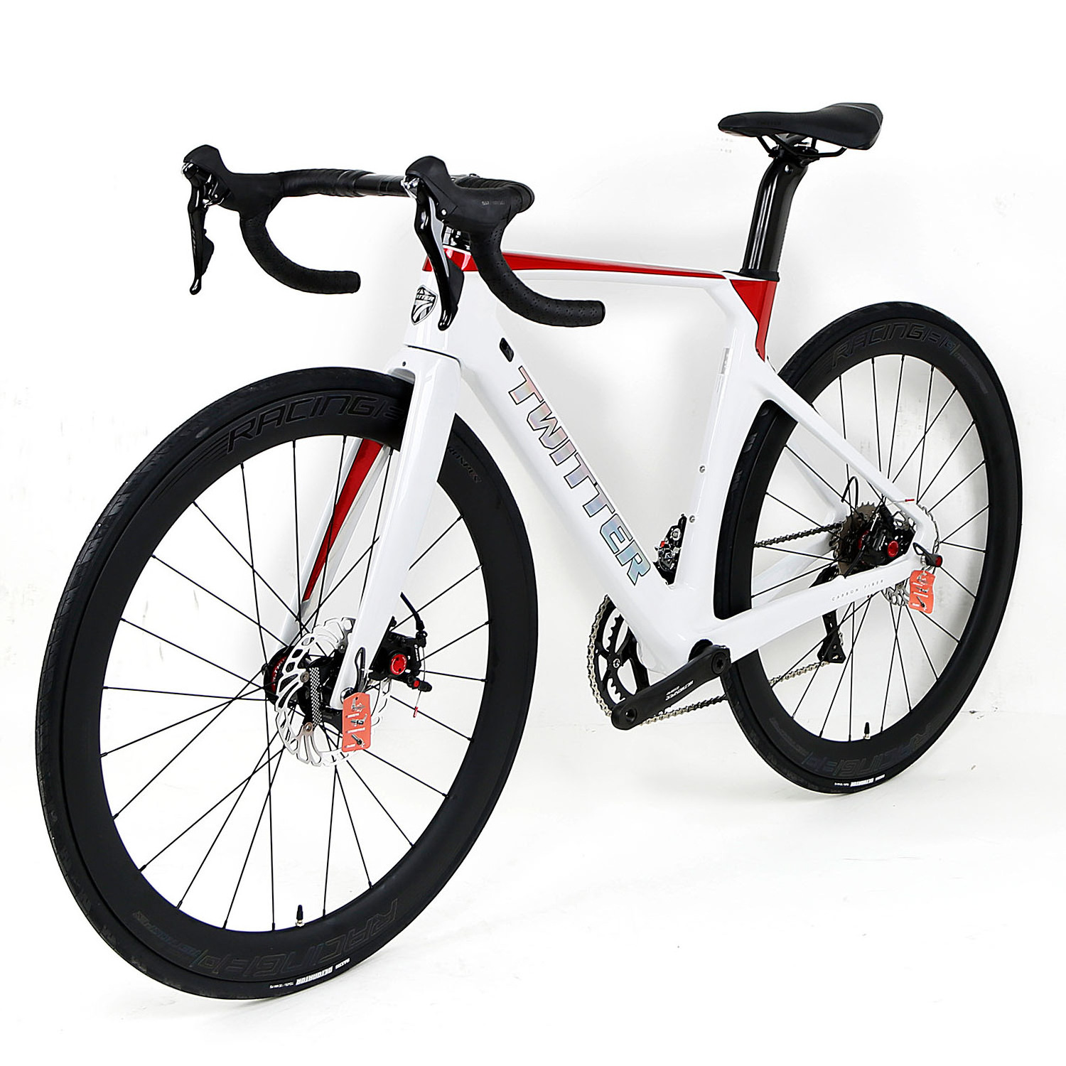 Twitter road bike 700c 50mm carbon wheels thru axle disc brake 24 speed carbon frame road bike