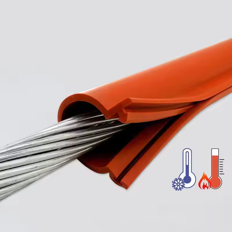 Silicone overhead line cover insulation sleeve protect rubber insulated cover for bare cable wire