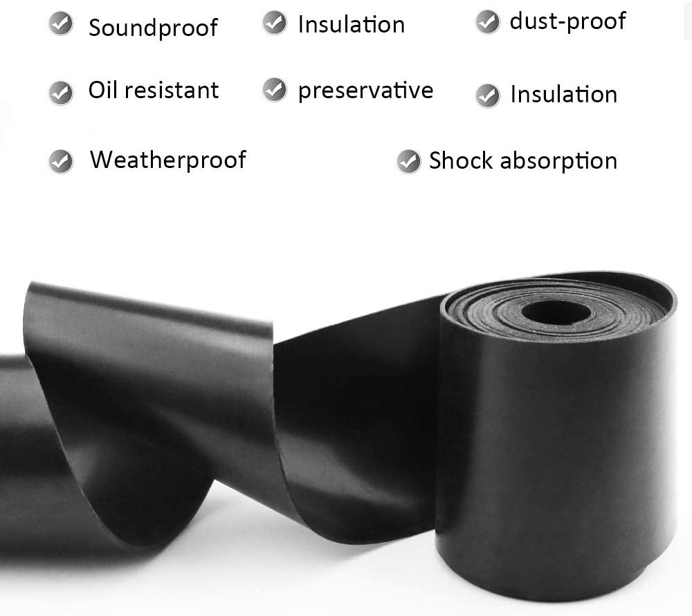 Neoprene/epdm Rubber Sheet Rolls Solid Rubber Strips Use for Gaskets DIY Material, Supports,Leveling,Sealing,Protection,Abrasion