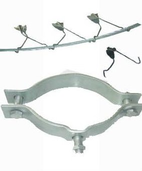 Hot dip galvanized pole clamp CA type pole bracket with bolts and nuts pole clamp power line accessories