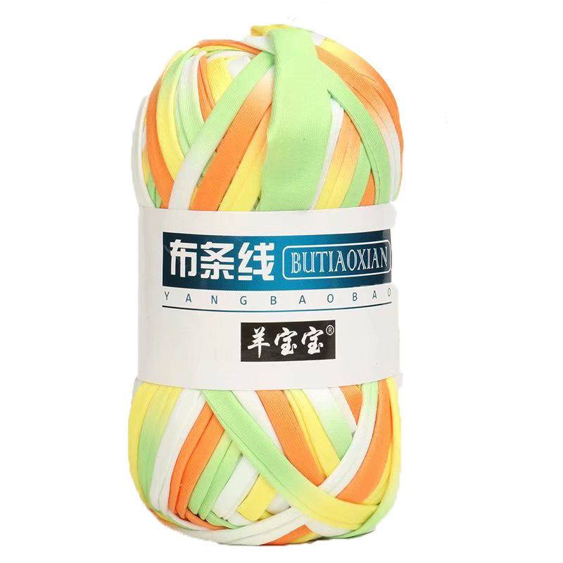 100 grams of fabric yarn DIY woven basket crochet bag material for sewing multi color t shirt yarn