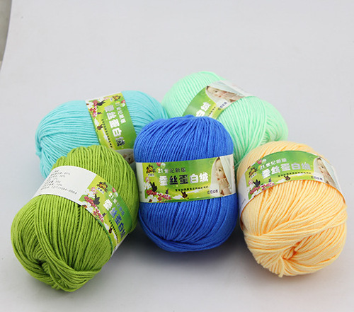 Baby woolen yarn 21st century silk protein velvet milk cotton yarn