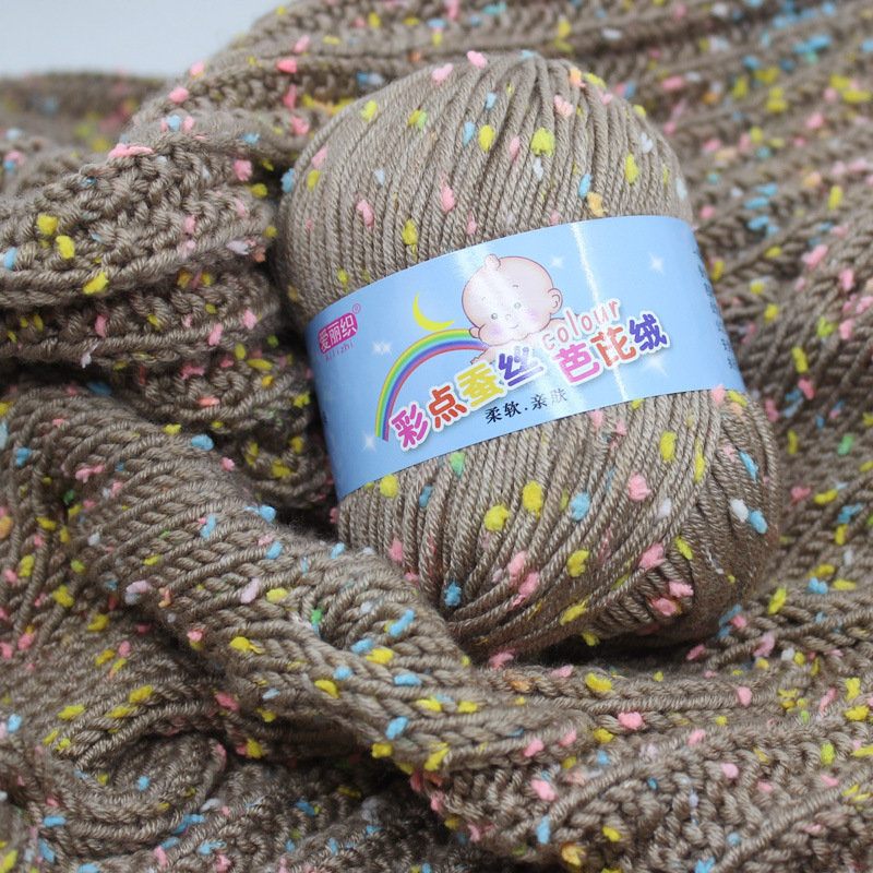 Colorful Baby Yarn Hand Woven Soft 50g Silk Protein Eco friendly Hand Knitting Cotton Blended Yarn Crochet Milk Cotton Yarn