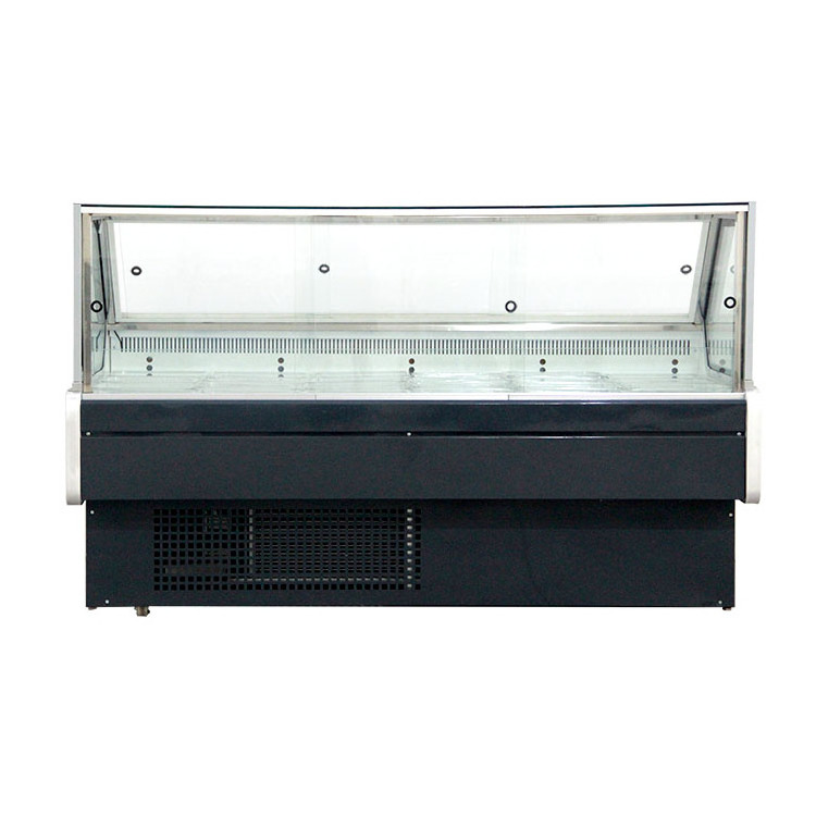 Custom Stainless Steel Chicken Frozen Food Meat Display Freezer for Supermarket