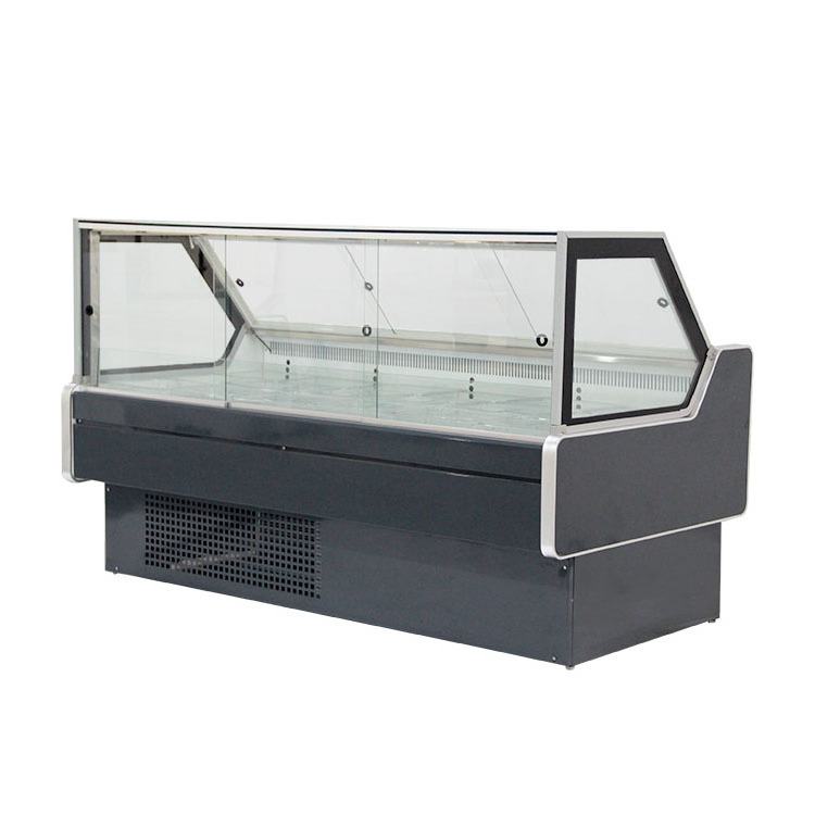 Custom Stainless Steel Chicken Frozen Food Meat Display Freezer for Supermarket