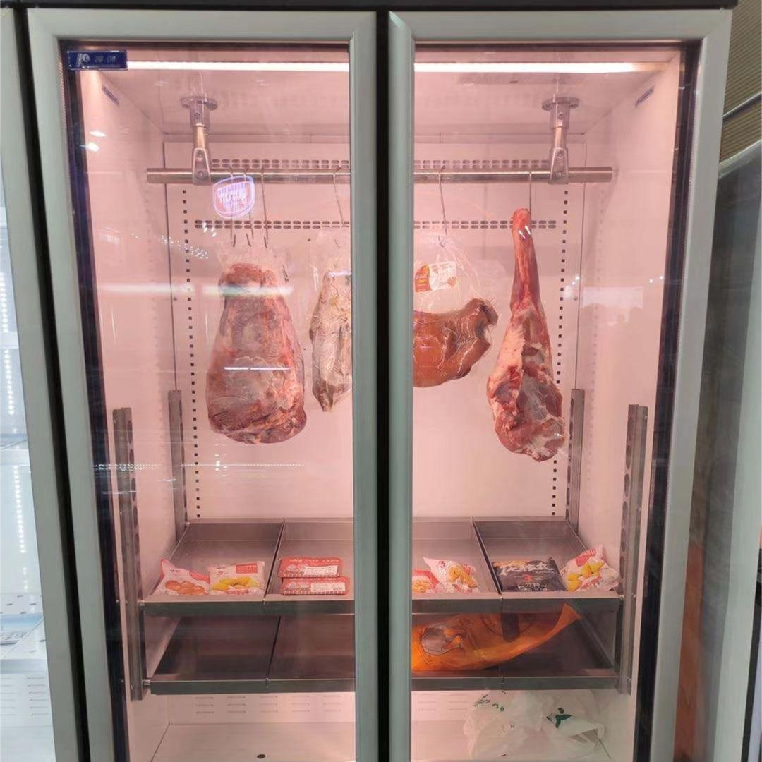 2door 3 door Deluxe Meat Display Refrigerator Meat Display Chiller Display Fridge Meat Hanging