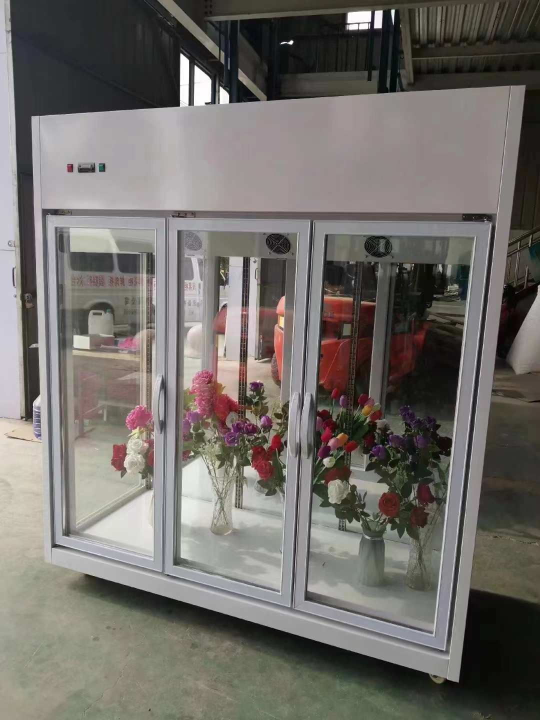 2023 years New style  fresh flower fridge display cooler refrigerated showcase for flower