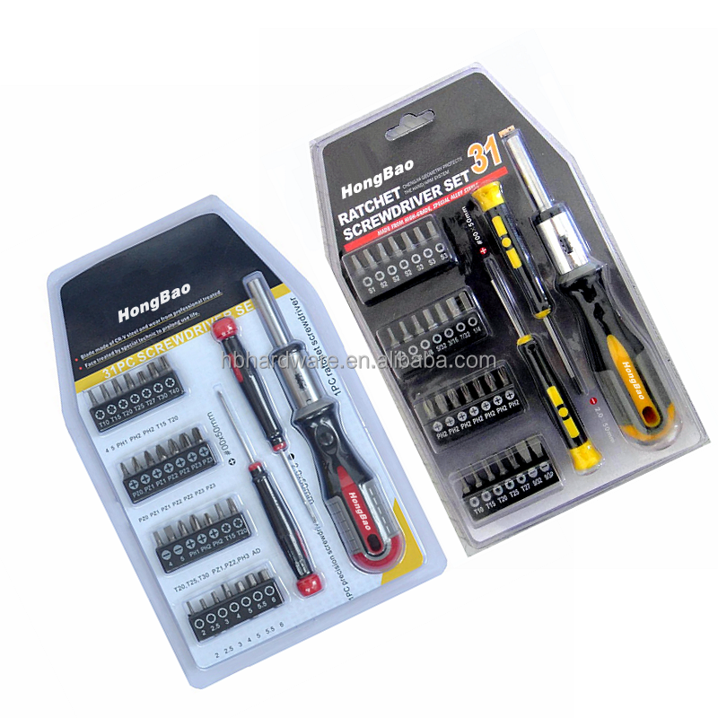 30 in 1 Multi Function CRV Steel Screw Driver Slot Trox Flat Pozi Phillips Tip Bit Tool Kit Precision & Ratchet Screwdriver Set