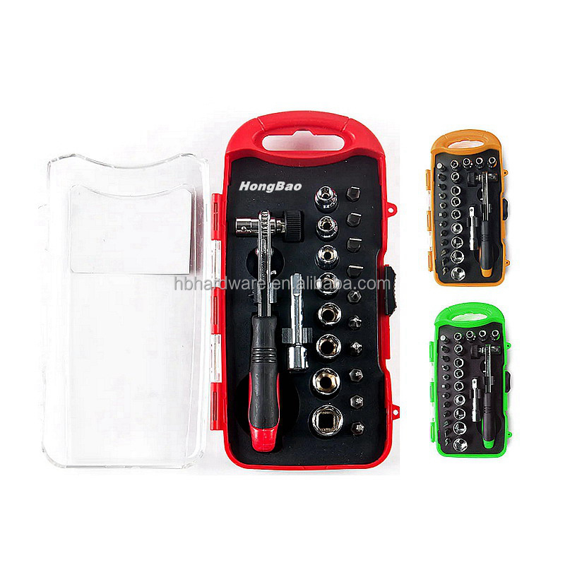 31 pcs Screwdriver bit Suit Impact Bit in Portable Belt Clip Plastic Case Set Compact Guide Magnetic Screwdriver Drive Bit Set