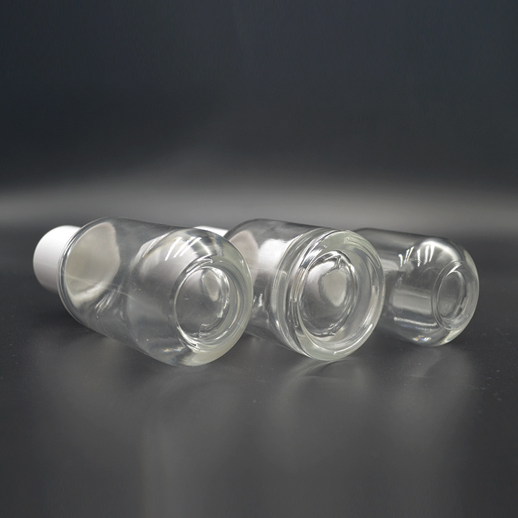 Wholesale Clear Glass round Bottle 30ml/40ml/50ml/100ml Toner Serum Container for Essential Cosmetic Oil for Skin Application