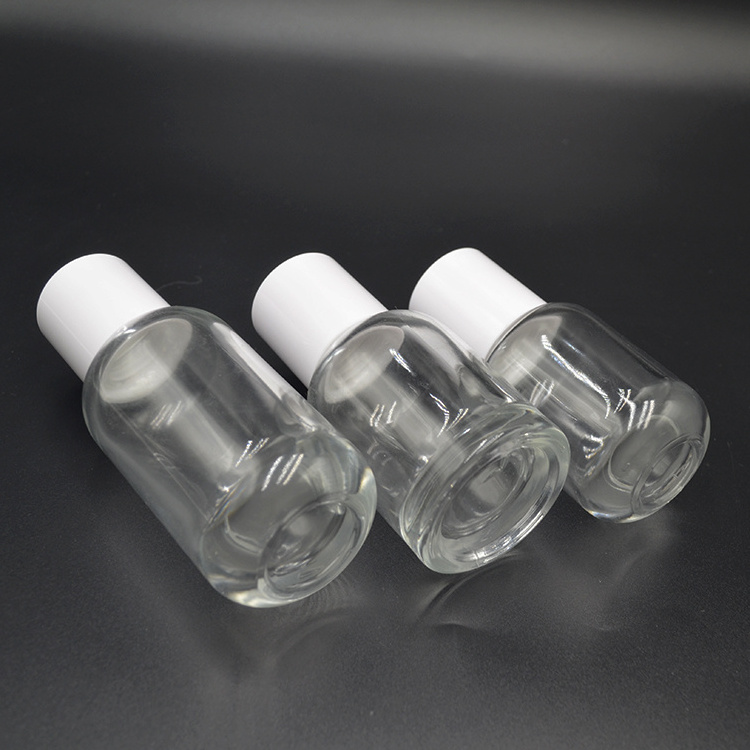 Wholesale Clear Glass round Bottle 30ml/40ml/50ml/100ml Toner Serum Container for Essential Cosmetic Oil for Skin Application