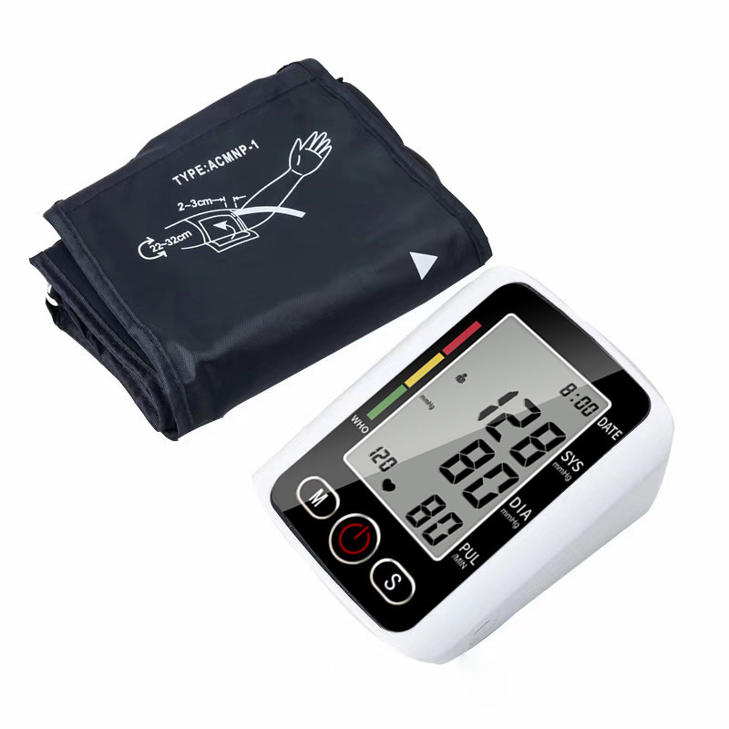 LED Arm Type Electronic Sphygmomanometer Measurement Home Electronic Blood Pressure Meter Automatic Arm Type Sphygmomanometer