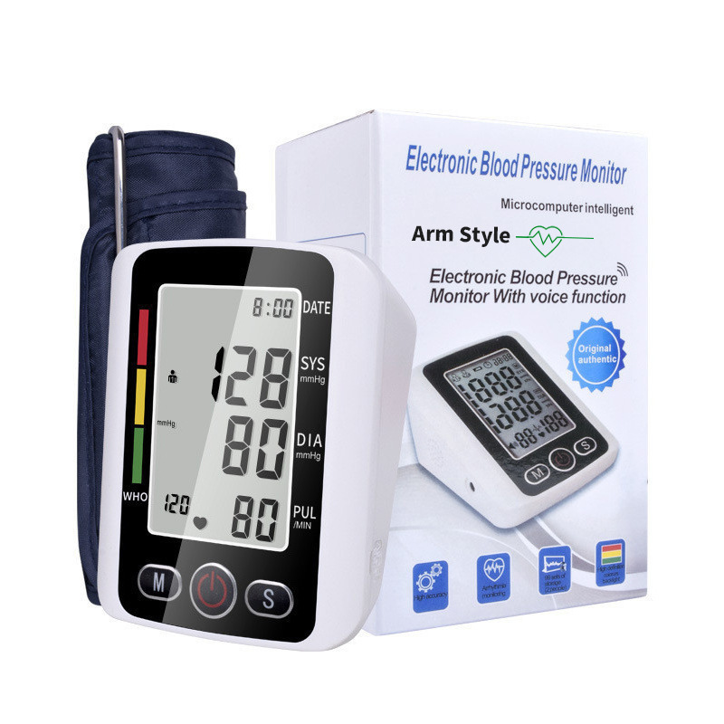 LED Arm Type Electronic Sphygmomanometer Measurement Home Electronic Blood Pressure Meter Automatic Arm Type Sphygmomanometer