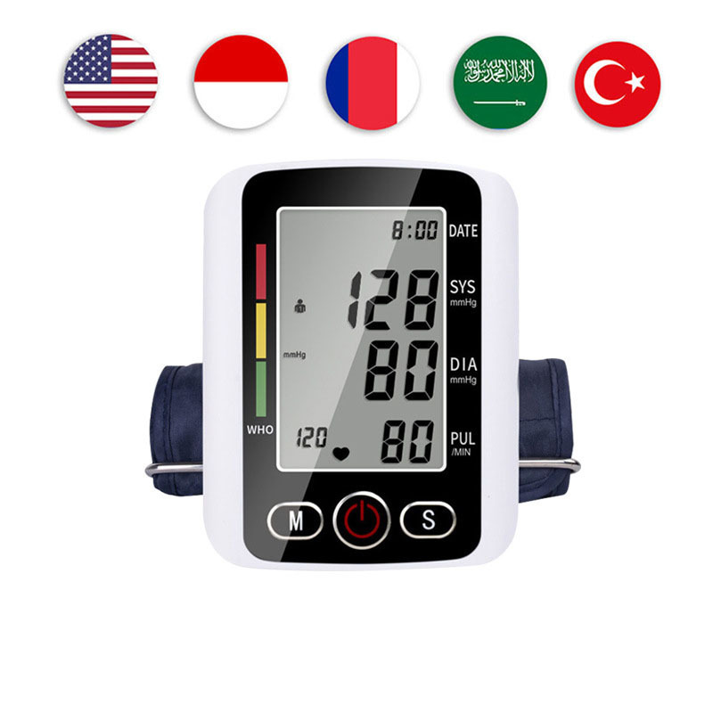 LED Arm Type Electronic Sphygmomanometer Measurement Home Electronic Blood Pressure Meter Automatic Arm Type Sphygmomanometer