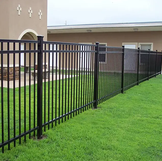 Heavy Duty Security Powder Coated 6ft x 8ft Flat Top Metal Steel Fence for Pool