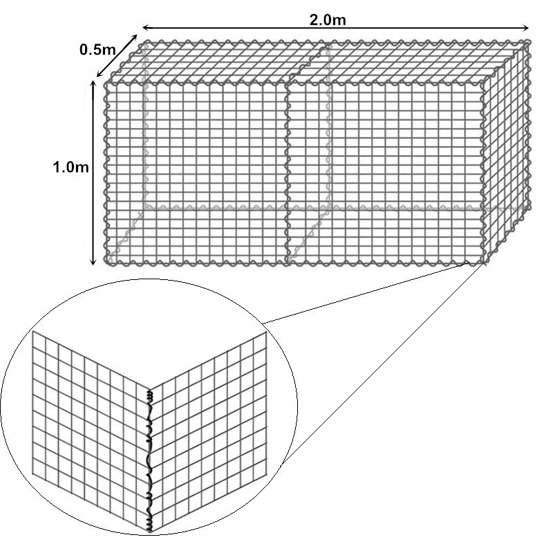 Galvanized Steel Welded Gabion Basket Mesh Gabion Box Fencing Gabion