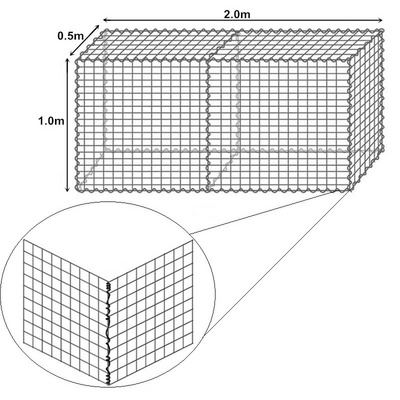 Galvanized Steel Welded Gabion Basket Mesh Gabion Box Fencing Gabion