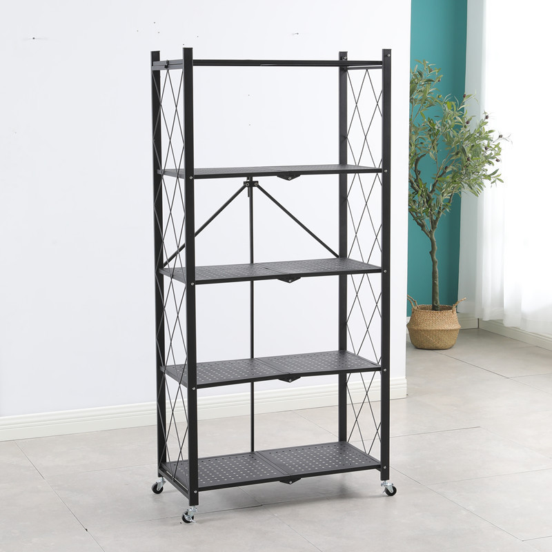 3/4/5 Tiers Metal Kitchen modern Organizer foldable Storage Shelf