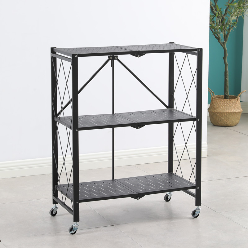 3/4/5 Tiers Metal Kitchen modern Organizer foldable Storage Shelf