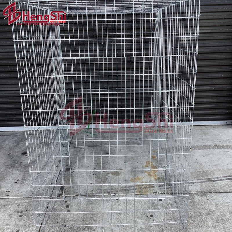 8 gauge ,10 gauge 4x5x5 foldable chicken cage with spring door