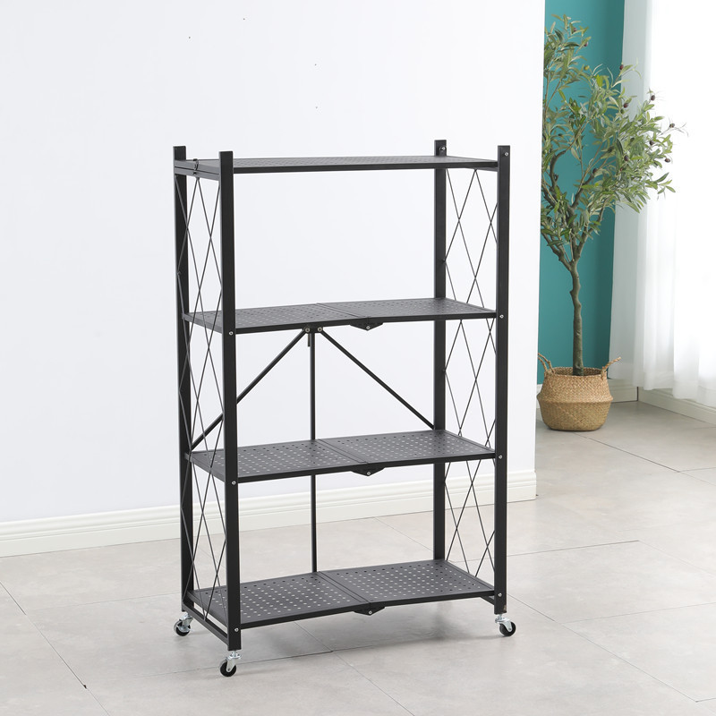 3/4/5 Tiers Metal Kitchen modern Organizer foldable Storage Shelf