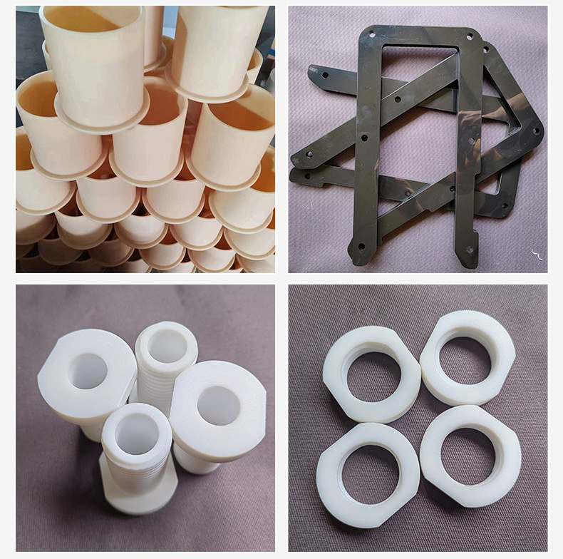 Plastic Ptfe Peek Shaft Nylon Delrin Fiberglass Cnc Bushing