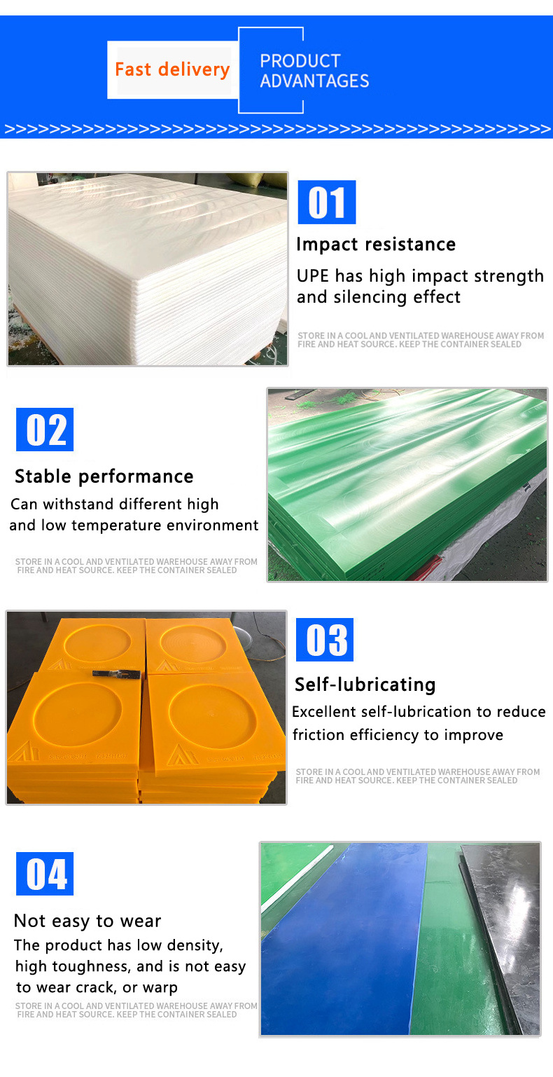 Durable Hdpe Uhmwpe Hard Plastic Sheet Anti Aging Plastic Block Price Of Uhmw Pe 1000 Sheet