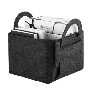 Big size felt toy clothes storage boxes bins for home office dorm foldable storage basket