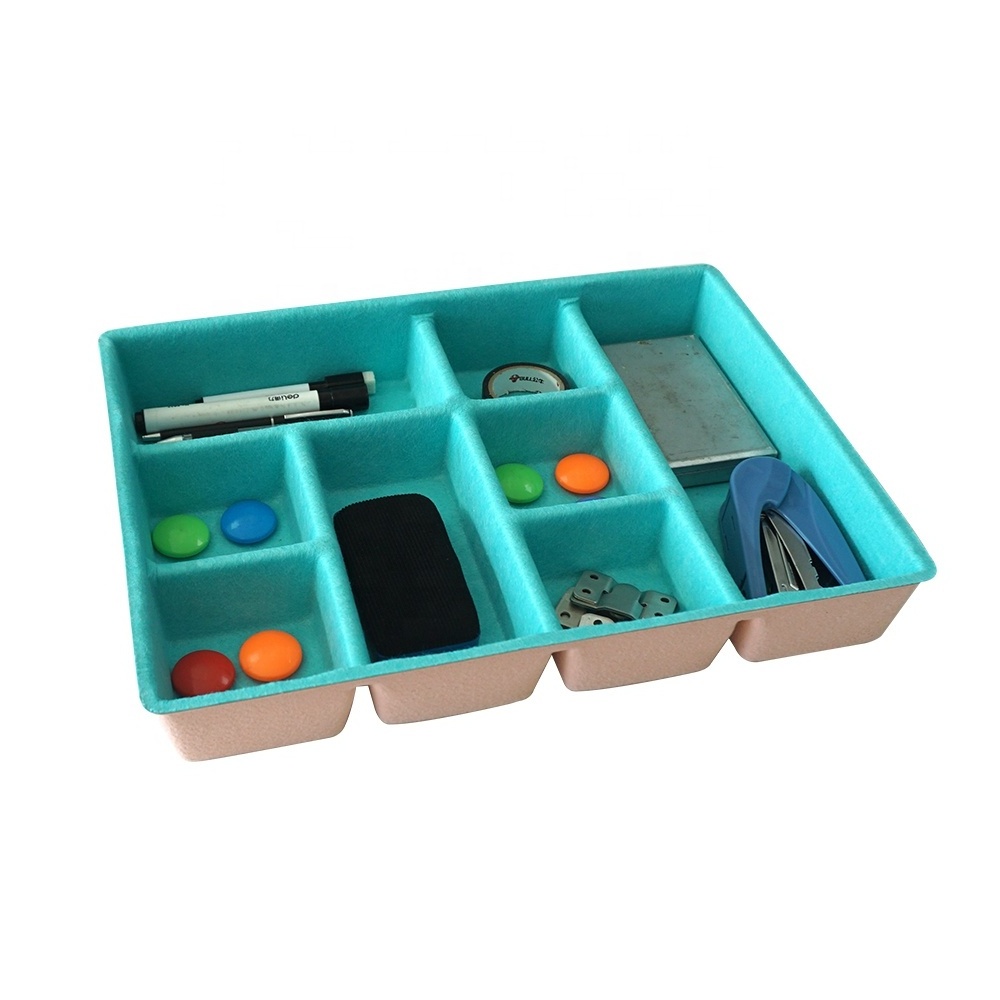 Integrated hard felt organizers felt desk organizer drawer dividers felt storage tray office organizer storage