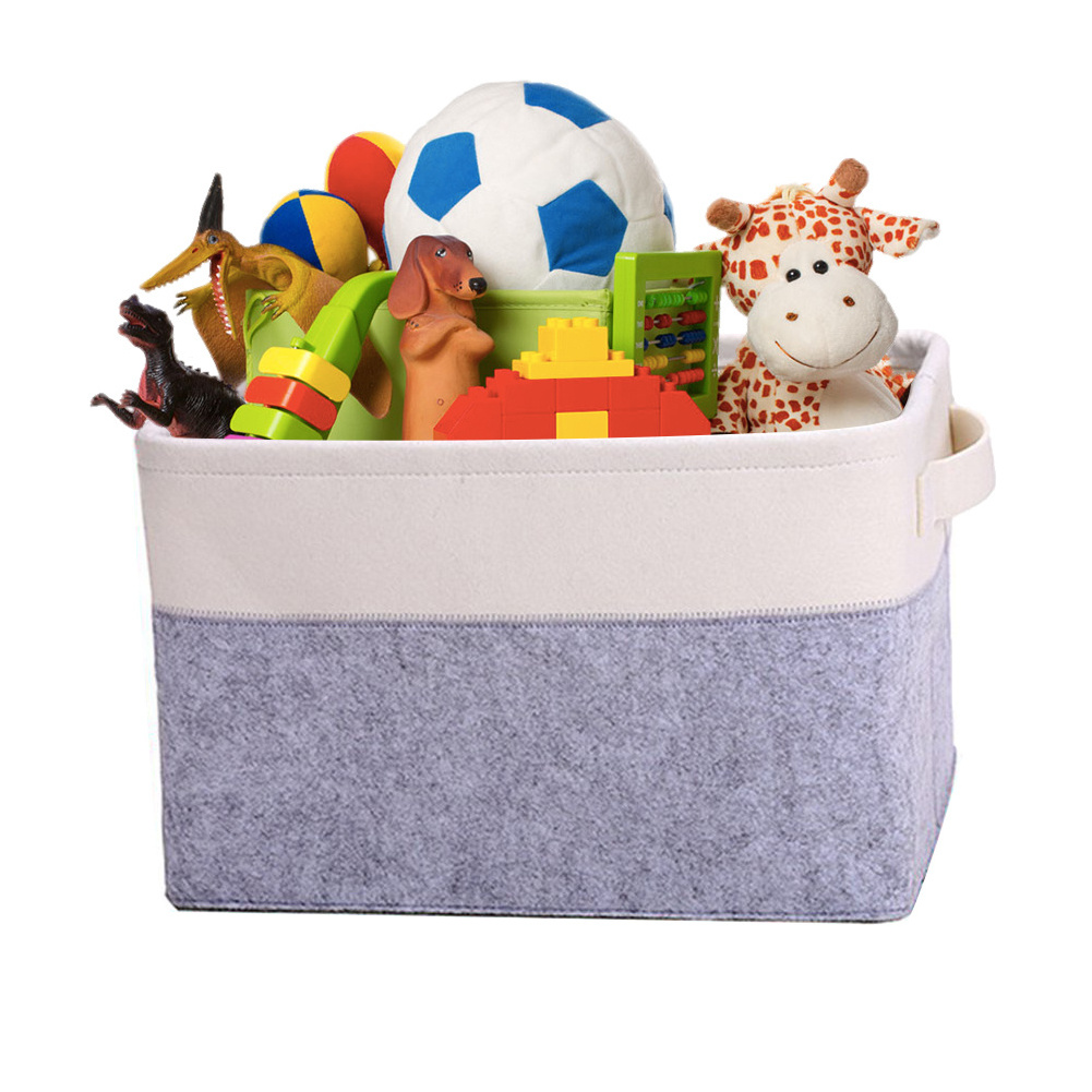 Factory Direct Collapsible Cube Fabric felt Storage Bins Baskets for Shelves Laundry Playroom Closet Clothes Shoe Toy