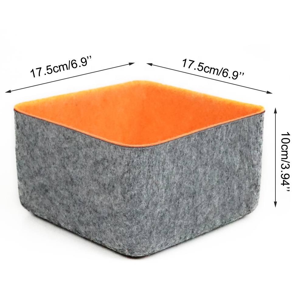 Huafeng best selling thermoforming small cube storage bins felt drawer organizer storage box for closet