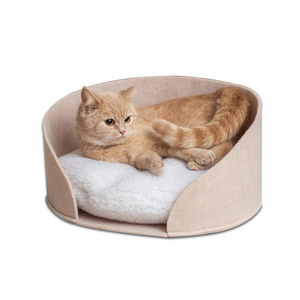 Comfortable round Animal Cat Nest Houses Universal Felt Pet Cat Sleeping Warm Sofa Bed