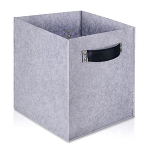 11 Inch Cubby Shelf Closet Nursery Clothes Toy Felt Storage basket Foldable Fabric Cube Storage Bin