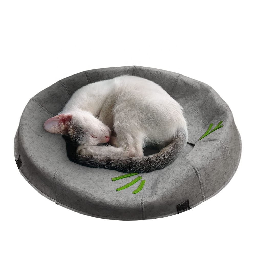 New pet supplies Eco-friendly thick felt cat bed cave double layer hanging cat hammock