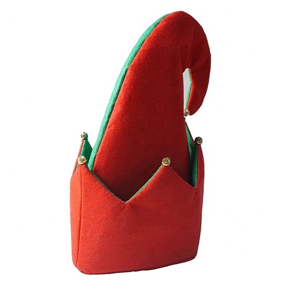 Hot  Selling Holiday Christmas decoration felt children elf shoes and hats