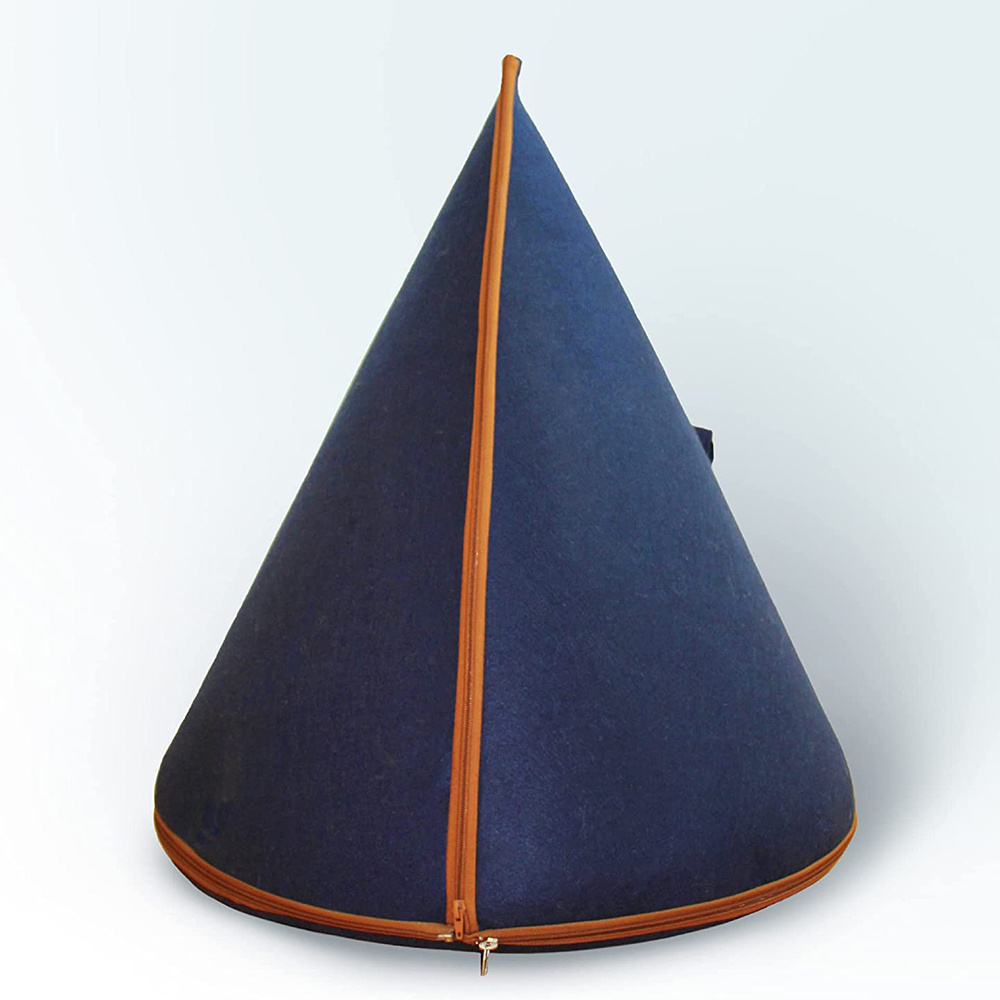 Calming Cone Cave Pet House Removable Cushion felt Dog Tent for Small and Medium Dogs & Cats