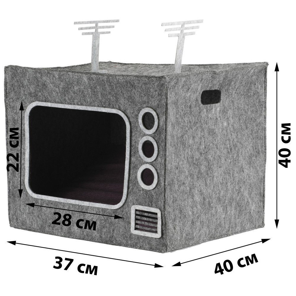 multifunctional pet bag TV shape cat kitten puppy kennel travel house warm felt cat litter bed