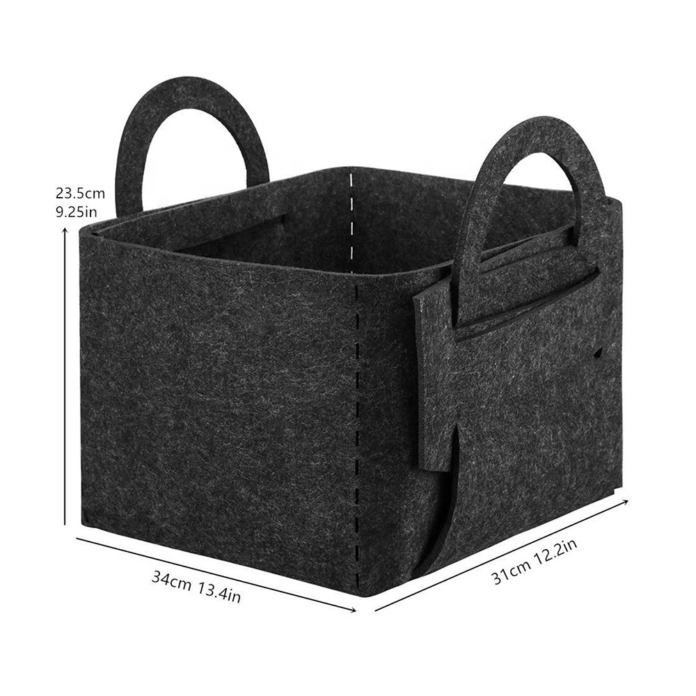 Big size felt toy clothes storage boxes bins for home office dorm foldable storage basket